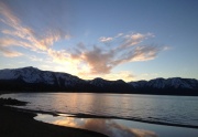 Tahoe Keys Beach at Sunset