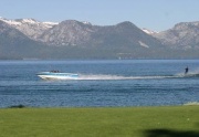 Skier on Lake Tahoe